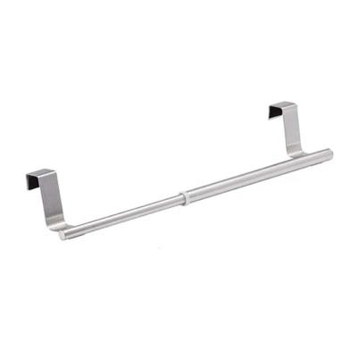 China Sundries Hanging Buffet Bathroom Towel Rack Stainless Steel Telescopic Towel Rack for sale