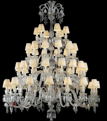 China MEEROSEE Traditional Staircase Chandelier Lights Crystal Luxury Big Suspended Lamp for Project MD87097 for sale