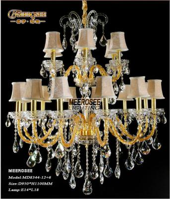 China Crystal Large Size Gorgeous Crystal Chandelier Lamp , MD8344 Lighting Glass L12+6 for sale