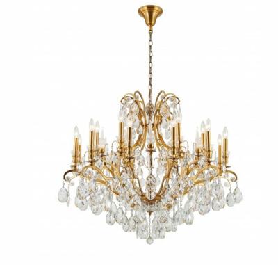 China MEEROSEE Residential Chandelier K9 Crystal Lamp Luxury Modern Chandeliers Lighting Decorative Fancy Light For Apartment MD5092-L19 for sale