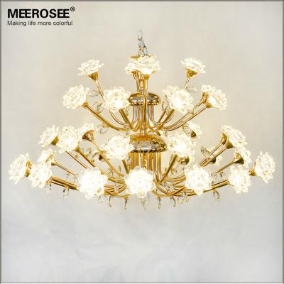 China Modern Villa 37 LED Flower Bulbs Crystal Chandelier Lights For Living Room, Lobby, Sitting Room MD18858 L37 for sale