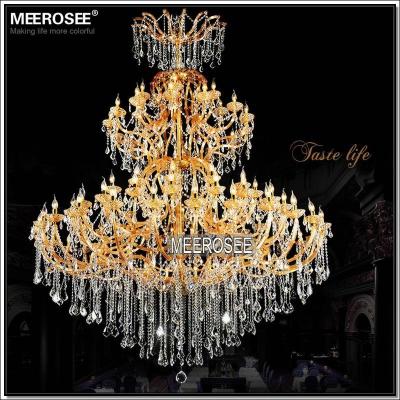 China Extra Large Gold Crystal Diameter 2.2 Meter 91 Lights Hotel Chandelier For Projects MD88601 L91 for sale