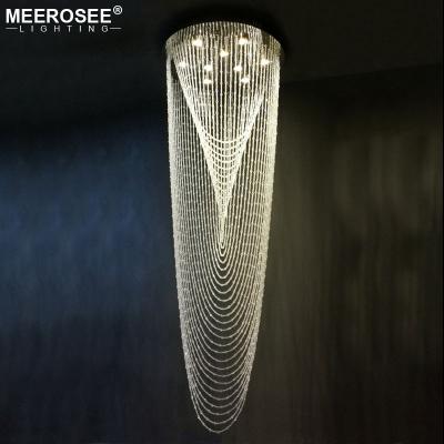 China Crystal Ceiling Light Traditional Contemporary Fitting Staircase Interior Decoration Clear For Hotel Lamp Chandelier MD2201 for sale