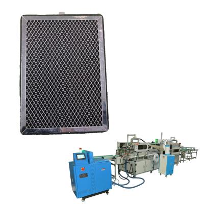 China 0.6Mpa HVAC Filter Making Machine 140mm Car Filter Short Edge Machine for sale