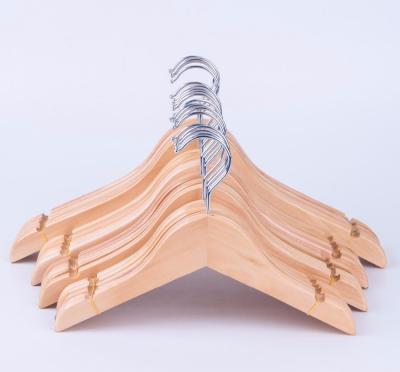 China New Bulk Durable Eco-Friendly Baby Kids Mixed Natural Wood Hangers Small Size Anti-Slip For Closet for sale