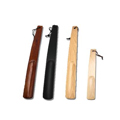 China High Quality Luxury Furnishing Top Shoehorn Short And Long Shoe Aid Wooden Top Shoe Horn for sale