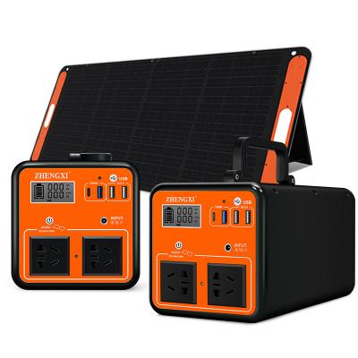 China Quick Charge Support Zhengxi power station 500w 1000w 2000w 3000w 110v 220v mini all in one home portable solar power generator for sale