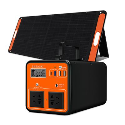 China Support ZHENGXI 500W 220V USA charging support ZHENGXI 500W 220V USA fast outdoor camping solar generator solar generator lithium battery portable power station for sale