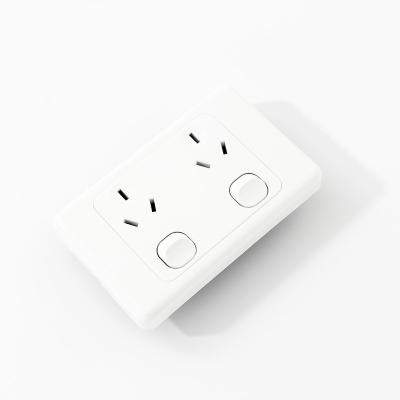 China High Quality Living Room Outlet Double Socket Wall Power Point Wall Electrical Switch and Sockets for sale