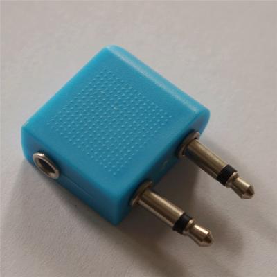 China Used for Flat Headset 3.5mm Audio Airplane Earphone Converter In-Flight Travel Adapter for sale