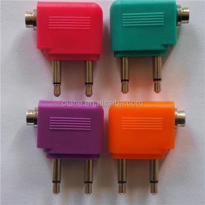 China Used for Flat Headphone 3.5mm Headphone Stereo Earphone Jack Adapter Aircraft Airplane Aircraft for sale