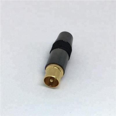 China audio & Video 9.5mm TV Cable All Metal Gold Plated Male Plug Adapter for sale