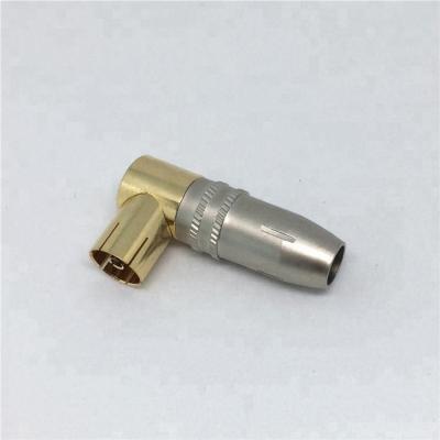 China audio & Right Angle Video Coaxial Cable 9.5TV Connector Adapter for sale