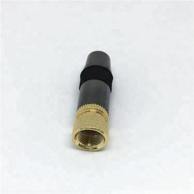 China audio & Video Coaxial Cable Gold Plated All Metal F Male Video Plug for sale