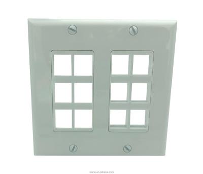 China Used For Loudspeaker And Other Device 2-Gang Trapezoidal Empty Wall Plate for sale