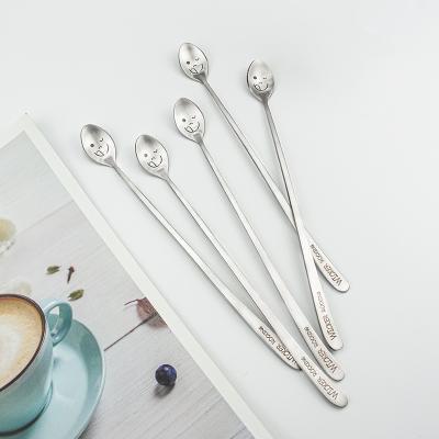 China Wholesale Exquisite Manufacturer Stainless Steel Long Handle Stir Spoon for sale