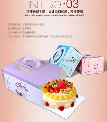 China Reused materials box, design paper cake box packaging made in Qingdao for sale