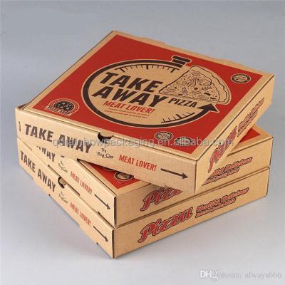 China Biodegradable Corrugated Paper Pizza Box, Thumb Pizza Box, Delivery Pizza Box for sale