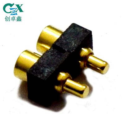 China Small Brass PCB Gold Plating 2A 2 Pin Pogo Connector for sale