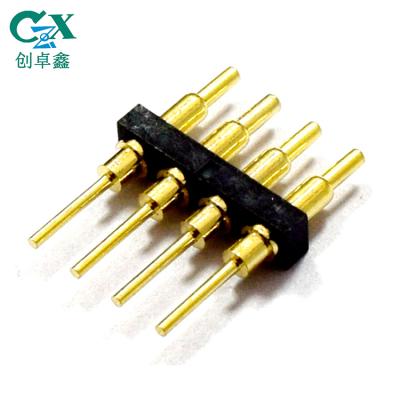 China PCB 4 Pin Male Connector Pitch 2.54mm Contact Pogo Pin SMT Holder Pogo Pin For Camera for sale