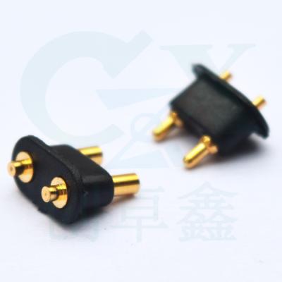 China High quality PCB copper gold plating magnetic pogo 2pin pin connector for sale