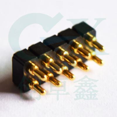 China PCB 10pin pogo pin in connector pitch 2.54mm double row gold plated pin pogo pin in connector for sale