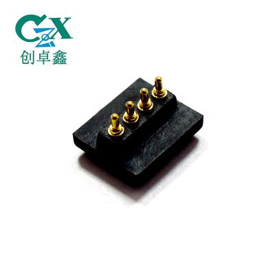 China Usb Cable SMT 2.54mm Pitch Precision 4 Pin Spring Pogo Pin Connector for sale