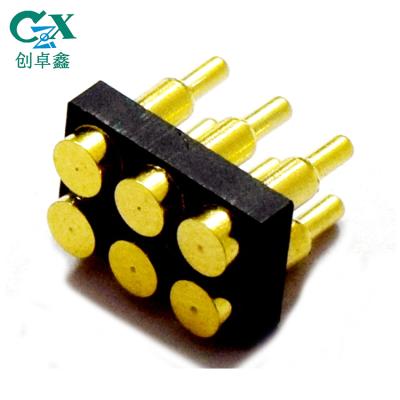 China PCB Connect SMT Double Row 6pin 1mm 2mm 3mm 4mm Pogo Spring Pin for sale