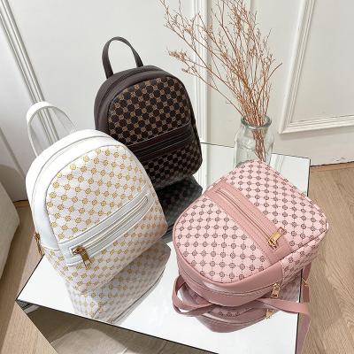 China Wholesale Fashion Mini Backpack 2022 Waterproof Travel Backpack Pink White Brown Girls Casual School Backpack for sale