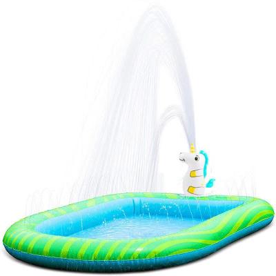 China Reusable Outdoor Bench Sprinkler Play Mat Children Small PVC Inflatable Mini Swimming Pool for sale