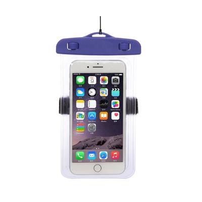 China Waterproof PVC Clear Waterproof Mobile Phone Cases Bag With Lanyard for sale