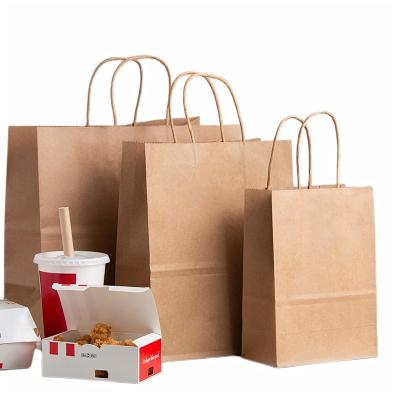 China Factory wholesale recyclable kraft paper bag wholesale take away paper bags bolsas de papel kraft paper for sale