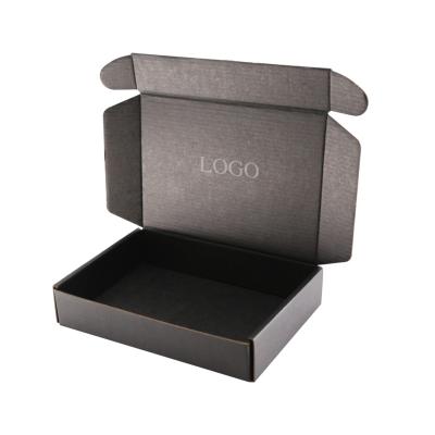 China China Factory Recyclable Custom Logo Black Shipping Boxes Eco Friendly Mailer Box Black Cardboard Box for sale