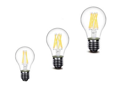 China Deep Dimming LED Filament Bulb Dimmable A19 Base 360 ° Lighting Angle Long Life for sale