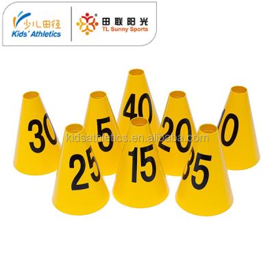 China LDPE Kids Athletics Large PVC Cones Numbered 5 to 40 for School Sporting Goods for sale