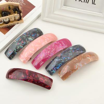 China Fashion Cellulose Acetate Hairpin French Curved Hairpin Rectangular Auto Hairpin for sale