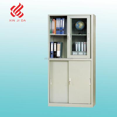 China Sliding Filing Cabinet Door Lower Closet 2 Sections Steel Cabinet for sale