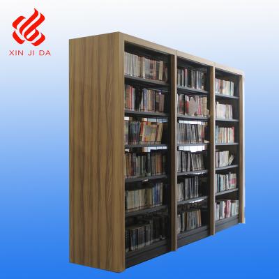 China Commercial 6 Layer Metal Bookcase Shelves Furniture Double Side for sale