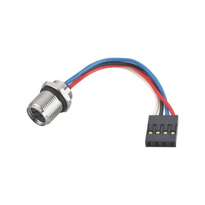 China M8 Sensor Connector And Circular Actuators Female Front Side 4pin Attaching End With TJC8-T Connectors for sale