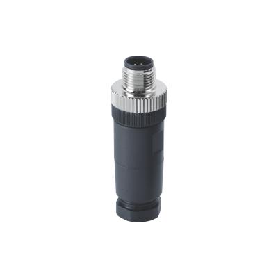 China M12 Servo Motor Field Connector Circular Male 3pin Screw Wireable Joint for sale