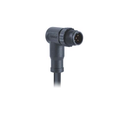 China Industrial Instrumentation M12 5pin Male A Molded Code Circular Connector Rectangle Connector With Cable Plug Plastic Screw for sale