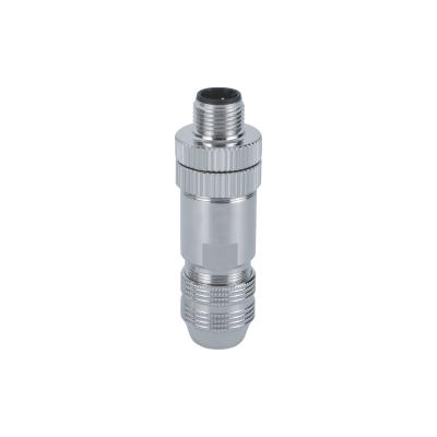 China Male Connector A-coding Wireable Sensors M12 Field Connector 5pin Field Installable Screw Termination , Shielded for sale