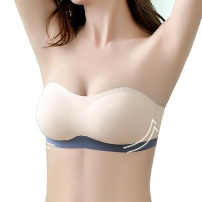 China 2022 summer thin seamless negative ion underwear invisible strapless non-slip comfortable wholesale QUICK-DRY bra for sale