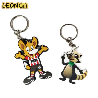 China Custom Soft Logo Anime Animal Cartoon Bear Soft Kawaii Silicone Keychain Wholesale Design 2D Souvenirs Promotion Gift Key Chain Shaped Rubber Key Chain PVC Shaped for sale