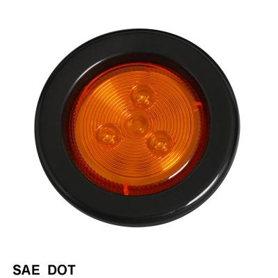 China Marker and Clearance Light 2-1/2 Inch LED Round Truck Side Marker Lights for sale