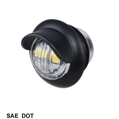 China Mini Round LED License Plate Light with Hooded Grommet Trailer LED License Plate Light with Hooded Grommet DOT SAE 112983C for sale