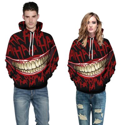 China Halloween Clown 3D Print Breathable Digital Couples Use Loose Casual Sweater Plus Size Autumn And Winter Fashion Trendy Sweater for sale