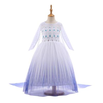 China New Elsa Dress Girls Party Vestidos Cosplay Princess Dress Kids Anna Snow Queen Costume Print Birthday Princess Girl Clothing 2021 Sweet for sale