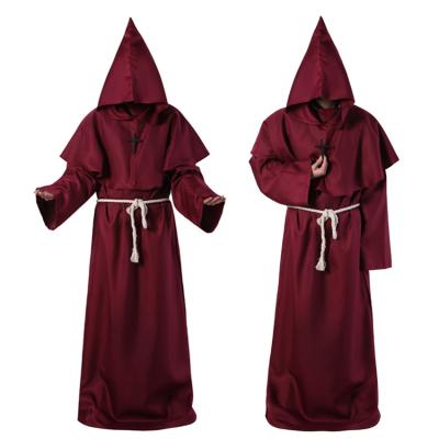 China Breathable Horror Wizard Halloween Priest Robe Steampunk Robe Witch Women Cosplay Plague Doctor Plague Doctor Monk Plague Doctor Christ Costumes Men for sale