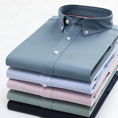 China New Style Pure Cotton Shirt Light Business Breathable Can Be Customized OEM Autumn Oxford Color Pure Casual Men's Long Sleeve Shirt for sale